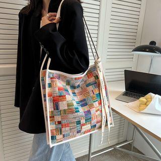 Print Canvas Shoulder Bag Multicolor - One Size