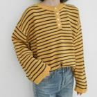 Striped Flared-sleeve Sweater