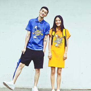 Couple Matching Printed Polo Shirt / Dress