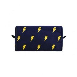 Kiitos Series Patterned Pouch Lightning - Navy Blue - One Size