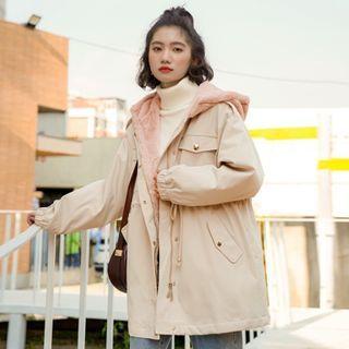 Fleece-lined Hooded Parka Jacket