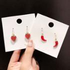 925 Sterling Silver Strawberry / Chilly Dangle Earring