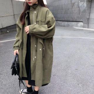Detachable Padded Trench Jacket As Shown In Figure - One Size
