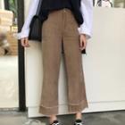 Corduroy Cropped Straight-fit Pants
