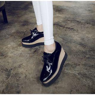 Plain Wedge Oxfords