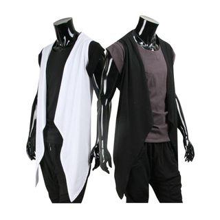 Open Front Asymmetric Vest