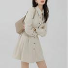 Long-sleeve Button Up A-line Dress