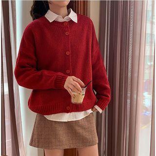 Plain  Knit Cardigan