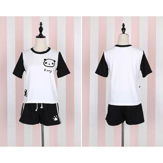 Set : Panda Short-sleeve T-shirt + Shorts