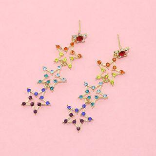 Star Dangle Earring 1 Pair - Silver Earrings - As Shown In Figure - One Size