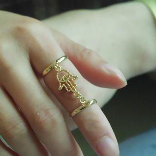 Rhinestone Palm-accent Ring