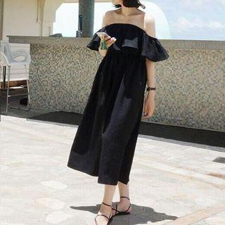 Off-shoulder Ruffle Long Dress
