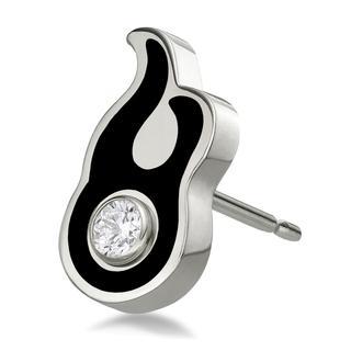 Black Kenny&co. X Zerone Fire Icon Earring Black - One Size
