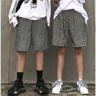 Leopard Print Reflective Shorts