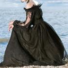 Long-sleeve Off-shoulder Lace Maxi A-line Dress