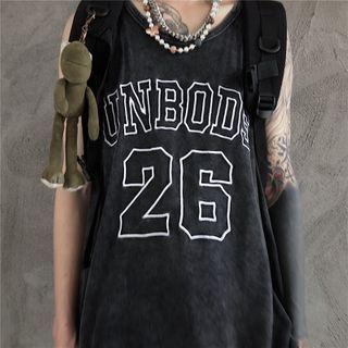 Number Embroidery Tank Top
