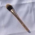Brushed Metal Handle Makeup Brush Dark Silver - One Size