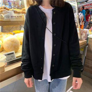 Asymmetric Buttoned Sweatshirt