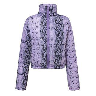 Snake Printed Padded Zip Jacket