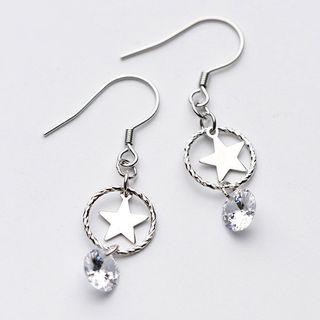 925 Sterling Silver Star Dangle Earring