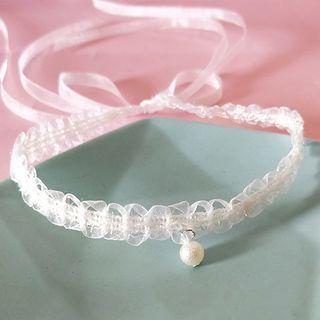 Faux Pearl Ruffled Choker (various Designs)