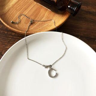 Moon Rhinestone Pendant Choker