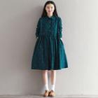Corduroy Collared A-line Dress
