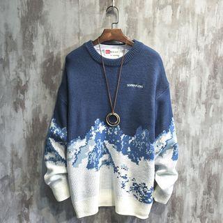 Scenery Print Sweater