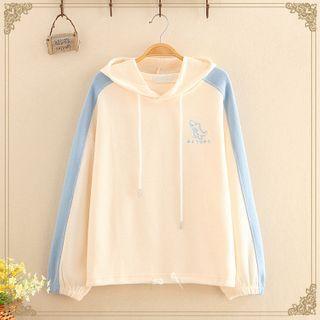Monster Embroidered Long-sleeve Hoodie