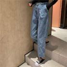 Straight-leg Loose-fit Cropped Jeans