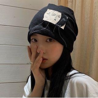 Plain Pattern Applique Head Scarf Cap