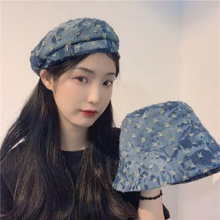 Denim Ripped Bucket Hat + Beret