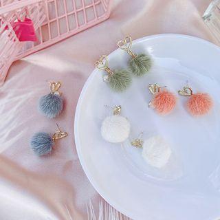 Faux Fur Dangle Earring