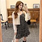 Strappy Floral A-line Dress / Shirt Jacket