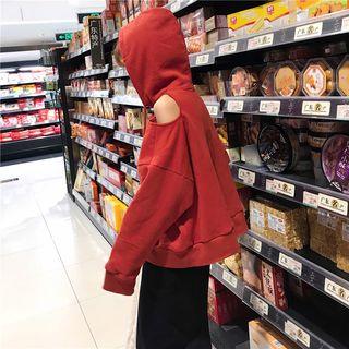 Plain Long-sleeve Loose-fit Sweatshirt / Plain Skirt