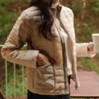 Knit-trim Duck-down Padded Jacket