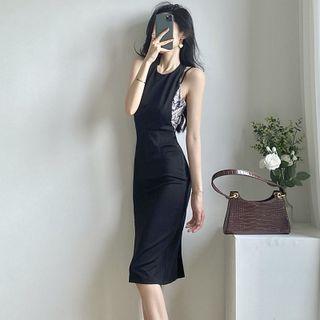 Sleeveless Paneled Midi Dress