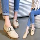 Faux Leather Monk Strap Shoes
