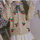 Cherry Long-sleeve Knit Top