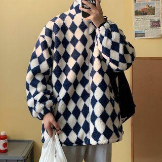 Diamond Fleece Zip Jacket