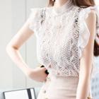 Frill-sleeve Lace Blouse
