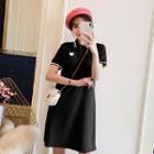 Short-sleeve Heart Mini Polo Dress