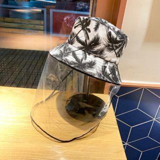 Protective Resin Leaf Hat With Face Shield Resin Leaf - One Size