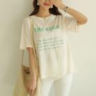 Set Of 2: Letter-printed T-shirt