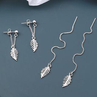 Leaf Sterling Silver Dangle Earring (various Designs)