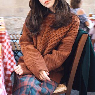 Mixed Cable-knit Sweater