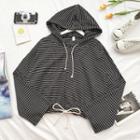 Long Sleeve Stripe Hooded Sweatshirt