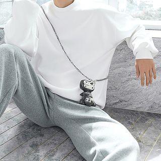 Set: Reflective Dog Print Pullover + Dinosaur Crossbody Bag