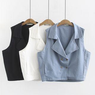 Double-breasted Cropped Vest