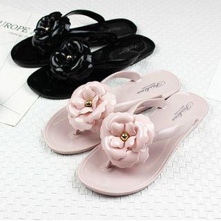Flower / Bow Flat Slide Sandals